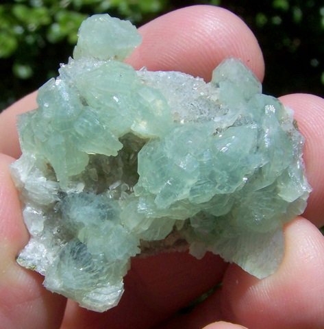 Beautiful prehnite, quartz and epidote crystals on matrix