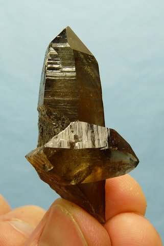 High quality, gemmy, double terminated black tourmaline / schorl crystal
