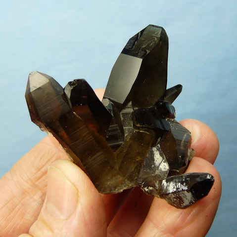 Smoky quartz crystal group