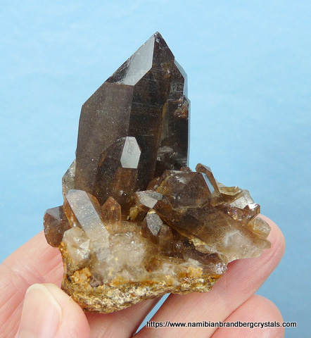 Double terminated amethyst quartz crystal - Orange River, Northern Cape Double terminated amethyst quartz crystal - Orange River, Northern Cape