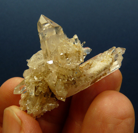 Quartz crystals, several double terminated , on matrix Quartz crystals, several double terminated , on matrix