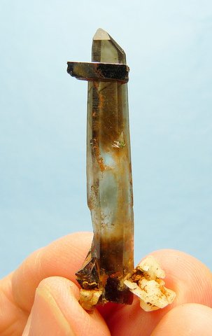 Stunning, very gemmy 'herkimer diamond' with smoky colouring