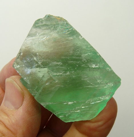 Green fluorite crystal