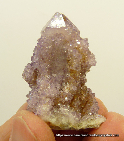 Amethyst cactus quartz specimen