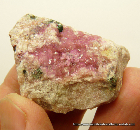 Cobaltoan dolomite crystals on matrix