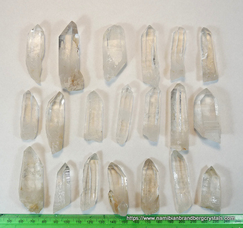 20 medium quality clear quartz crystal specimens