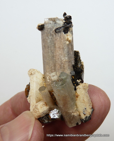 Aquamarine, schorl and feldspar specimen