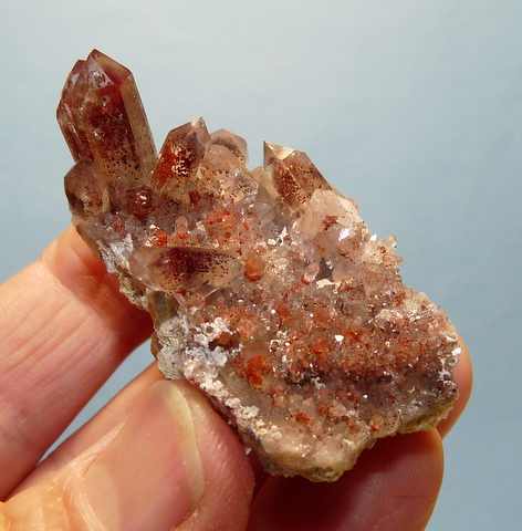 Phantom quartz crystals on matrix, Riemvasmaak