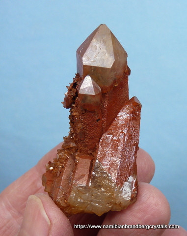 Exceptional quartz floater with prolific hematite covering