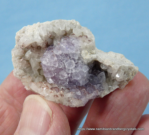 Unusual geode with fluorite and quartz crystals