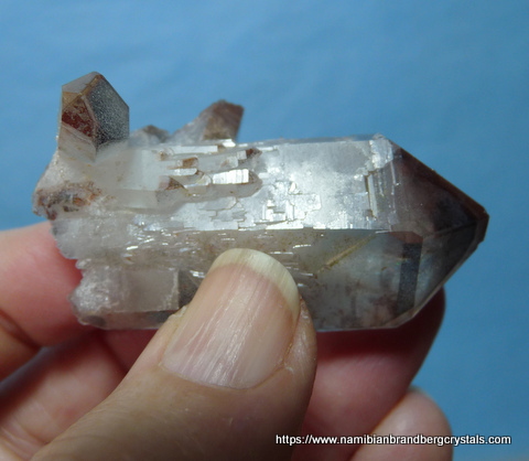 Beautiful group of phantom quartz crystals with lovely growth patterns