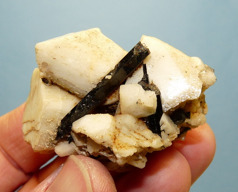 Feldspar crystals with aegirine