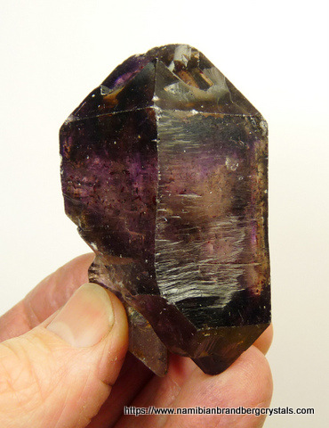 Amethyst / smoky quartz sceptre with deep colour